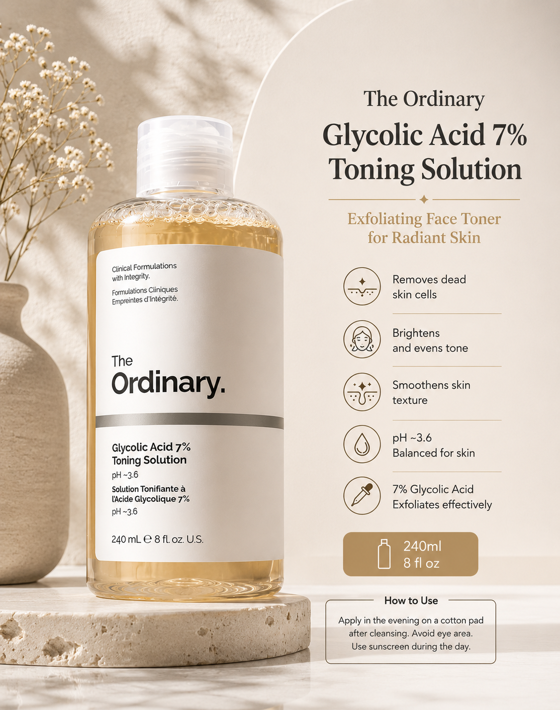 The Ordinary Glycolic Acid 7% Toning Solution 240ml