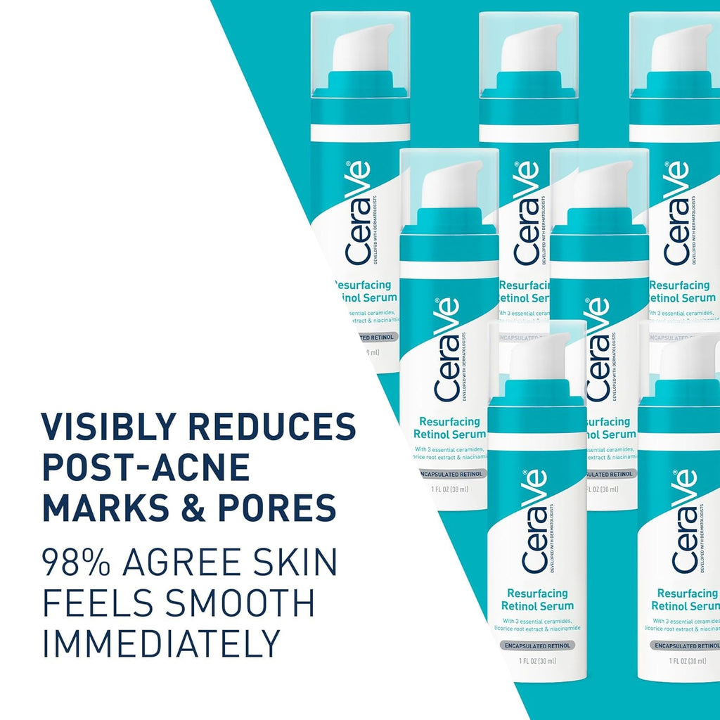 CeraVe Resurfacing Retinol Serum 30ml | Reduces Acne Marks & Improves Skin Texture