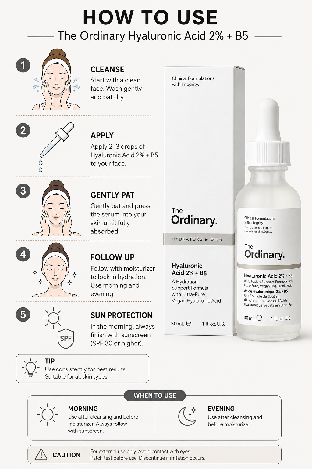 The Ordinary Hyaluronic Acid 2% + B5 Hydrating Face Serum – 30ml