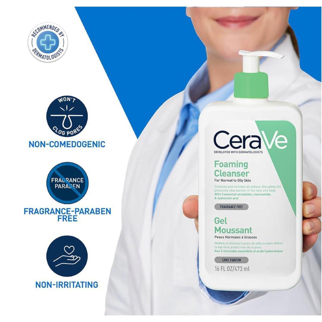 CeraVe Foaming Facial Cleanser – Normal to Oily Skin (237ml)