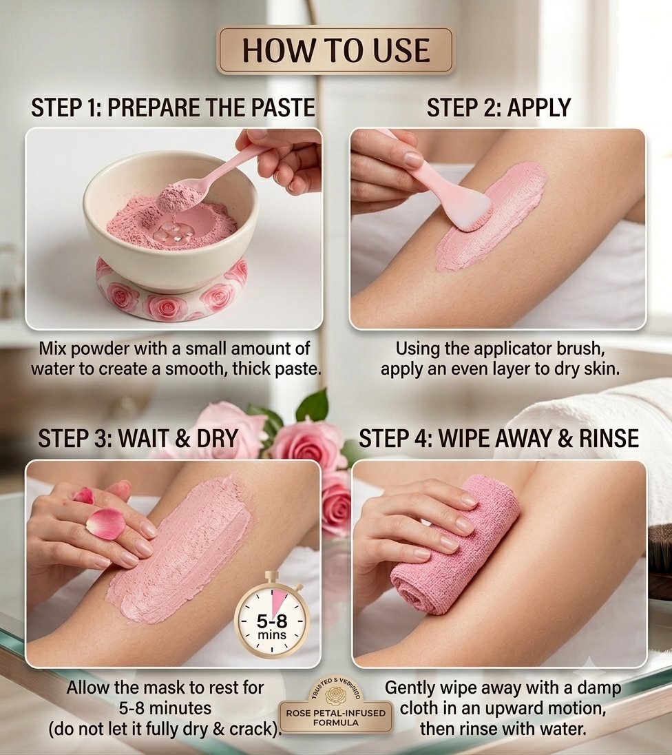 MEEOOW CLUB 4-in-1 Rose Body Hair Removal Powder Mask